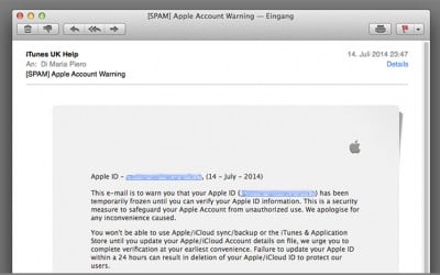 Achtung – Phishing-Mails
