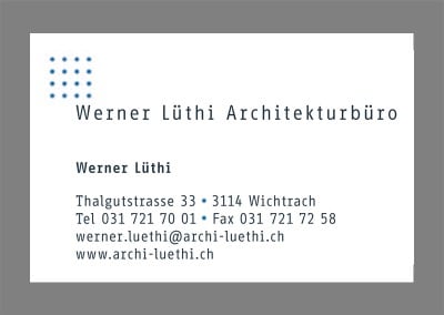 Visitenkarte Architektur Lüthi