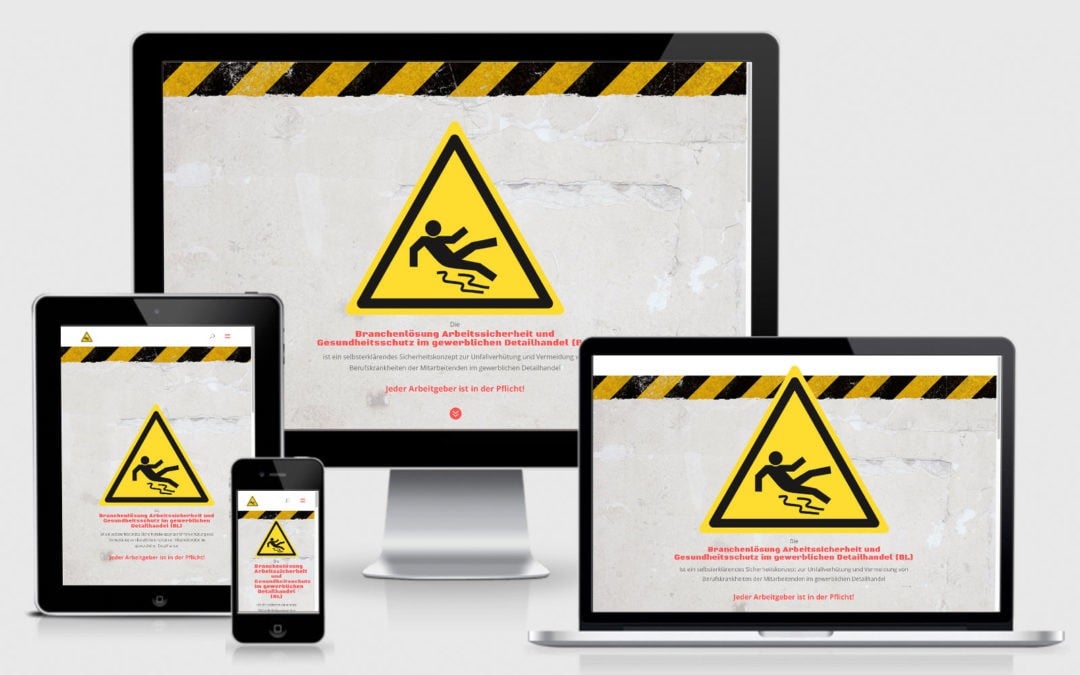 Webauftritt Arbeitssicherheit Detailhandel