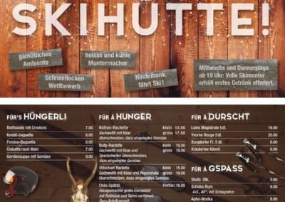 Flyer Skihütte Café Füürio
