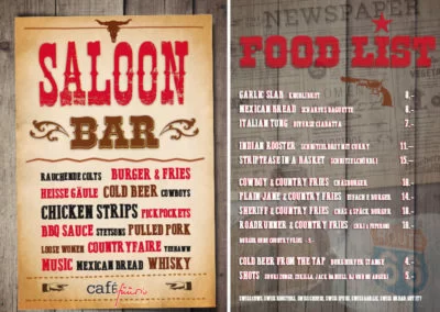 Flyer SALOON Café Füürio